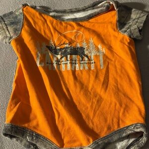 Orange and Gray Kids Outdoor Graphic Tee